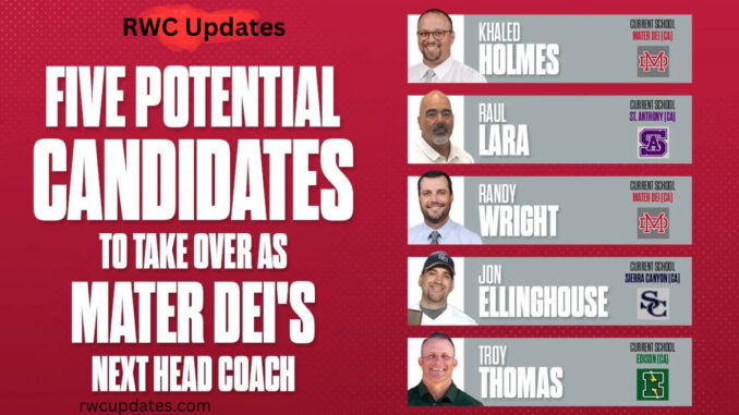 Here are five potential candidates who could replace Frank McManus as the head coach of Mater Dei's high school football team