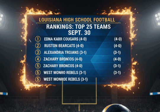Louisiana High School Football Rankings: Top 25 teams (Sept. 30, 2025)