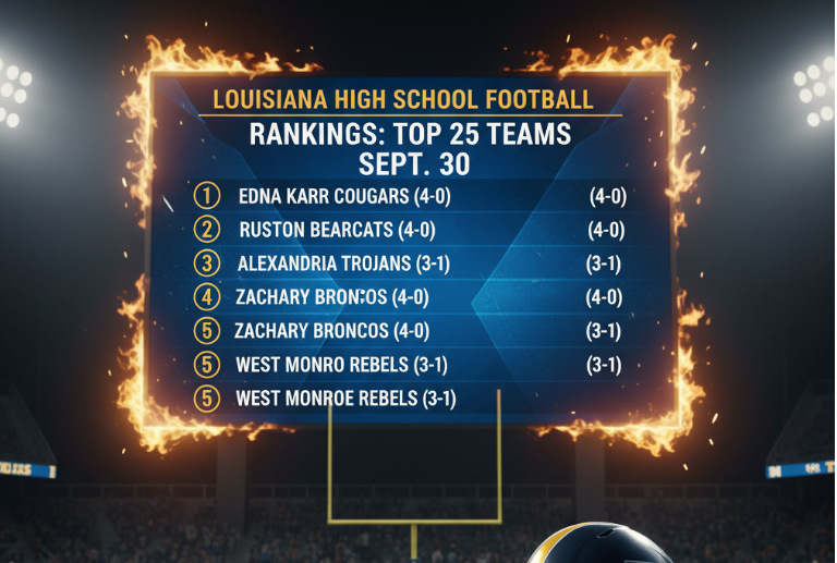 Louisiana High School Football Rankings: Top 25 teams (Sept. 30, 2025)